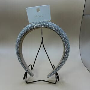 I Am Sparkle Fancy Glitter Rhinestone Foam Puff Headband Metallic Party Women's